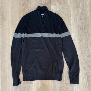 Express - Men's Black and Gray Sweater - Merino Wool Blend - Medium